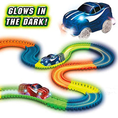 Magic Tracks LED race car with six lights on glow track