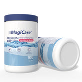 MagiCare 75% alcohol wipes in two canisters for everyday hand cleaning