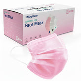 MAGICARE pink disposable mask 3-ply pack for daily protection and comfort