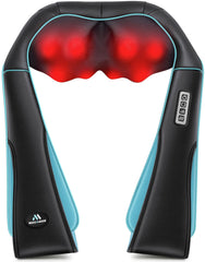 MagicMakers Shiatsu Neck Massager front view, ideal for neck relief and home relaxation.