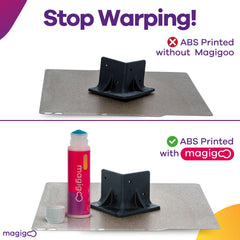 Magigoo MO2016 on Kapton tape ensures reliable adhesion.