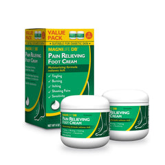 Magnilife DP pain-relief foot cream bottle offers quick, non-greasy moisture.