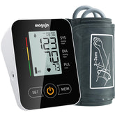 Maguja arm blood pressure monitor digital display shows readings clearly.