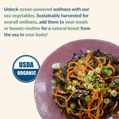 Maine Coast Sea Vegetables dulse leaf snack bite for on-the-go cravings.
