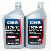 Maintenance Kohler engine oil 2-pack, synthetic 10W-30 for small engines.