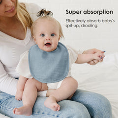 MairMore bib adjustable with nickel-free snaps for newborn to toddler fit