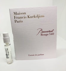 Baccarat Rouge 540 perfume extract 2ml vial for on-the-go fragrance trials