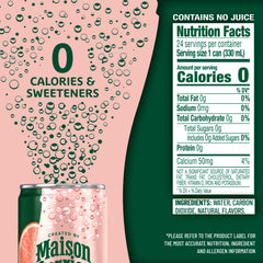 Maison Perrier Forever Grapefruit bubbles close-up, lively fizz ideal for a refreshing lift.
