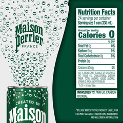 Maison Perrier Ultimate Sparkling Water can side view, zero calories for a calorie-free sip