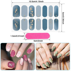 Maitys 10-sheet set of full-wrap nail stickers for versatile DIY manicures.