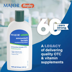 Major Ammonium Lactate 12% lotion on dry skin provides hydration and softness