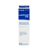 Major Lubrifresh P.M. ointment tube ready for gentle eye lubrication.
