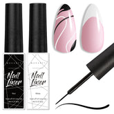 Makartt gel nail liner set white with built-in brush for precise French tips