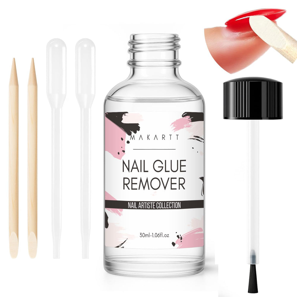 Makartt Nail Glue Remover bottle focus enables quick glue dissolution for press-on nails