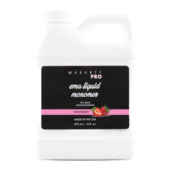 MakarttPro strawberry-scented monomer bottle for smooth professional acrylic application.