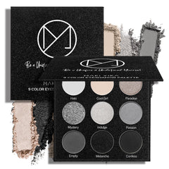 Maki Yika smoky eyeshadow palette compact with nine neutrals for versatile looks.
