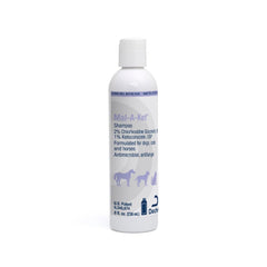 Mal-A-Ket Shampoo bottle with 8 oz size for at-home grooming.