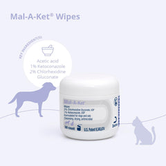 Mal-A-Ket Wipes pack shot, ready for portable pet care
