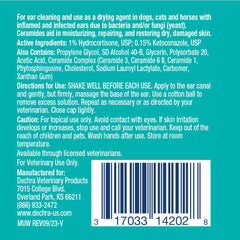 MalAcetic Ultra dog ear cleanser lather prepared for effective cleaning.