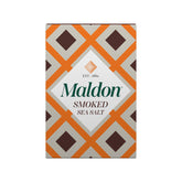 Maldon smoked sea salt flakes packshot showing premium seasoning for versatile recipes