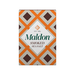Maldon smoked sea salt flakes packshot showing premium seasoning for versatile recipes