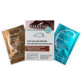 Malibu C Mini Rehab hard water packet dissolving mineral buildup for brighter color.