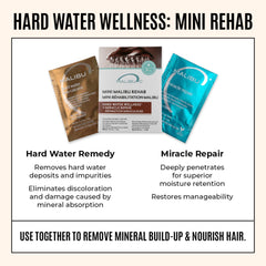 Malibu C Miracle Repair mask application detangles and enhances moisture with plant proteins.