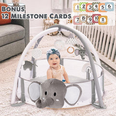 Mallify 5-in-1 XL baby gym play mat; soft padding invites tummy time and safe floor play.