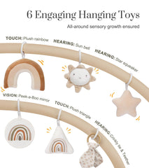 Mallify Deluxe Baby Play Gym shows easy assembly for quick setup.
