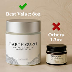 MalloMe Earth Guru XL honey and olive oil ingredients highlighted for natural hydration benefits.