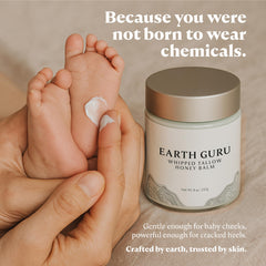MalloMe Earth Guru XL whipped balm texture closeup reveals a rich, nourishing consistency.