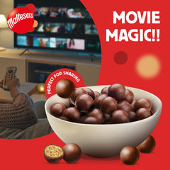 Maltesers movie-night snack offering smooth chocolate with crunchy bites.