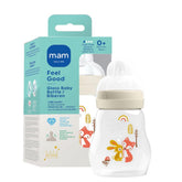 MAM Feel Good glass bottle 6oz with wide neck for easy feeding