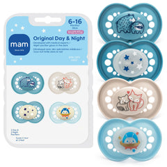 MAM Original pacifier glow-in-the-dark design aids nighttime finding