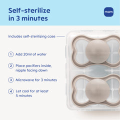 MAM Supreme symmetrical nipple promotes balanced oral development.