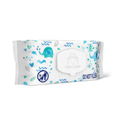 Mama Bear 99% purified water wipes with cotton softness for gentle cleansing.