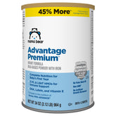 Mama Bear Advantage Premium infant formula tin, nourishes babies 0-12 months