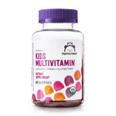 Mama Bear Organic Kids Multivitamin Gummies bottle front for daily nutrition
