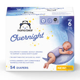 Mama Bear Overnight Diapers provide secure coverage and a snug fit for overnight comfort.