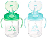 Mama Bear spill-proof sippy cup in blue and green for mess-free sipping