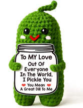 MAMAGIFTREE crochet pickle to my love — cozy anniversary gift and keepsake.