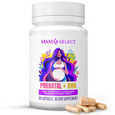 Mama's Select prenatal bottle showing convenient daily pills for expectant moms.