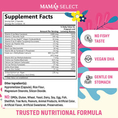 Mama's Select prenatal capsules are easy to swallow and digestive-friendly.