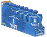 Mamma Chia blueberry acai prebiotic squeeze pouch ideal for on-the-go snacking and gut-friendly fiber.
