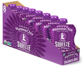 Mammachia Chia Squeeze Blackberry Bliss pouch for convenient on-the-go snacking.
