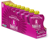 Mammachia Chia Squeeze strawberry banana pack for quick, nutritious snacking.