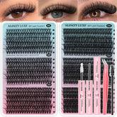 Mamzy Luxe Lash Clusters Kit 708pcs box for versatile DIY lash styling