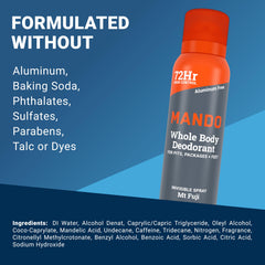 Mando 72-hour odor control label highlights extended freshness for daily use.