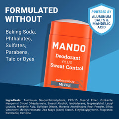 Mando Mt Fuji antiperspirant stick applying angle demonstrates daily use