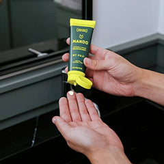 Mando deodorant tube open with cream ready to apply